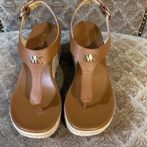 Michael Kors Tan Wedge Sandals